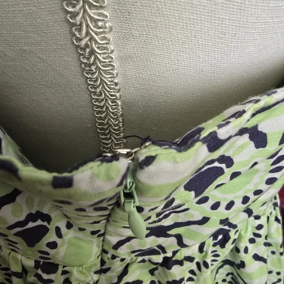 Anthropologie Maeve Blue, Green and White Mini Dress - Picture 8 of 14